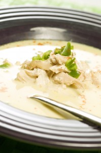 Cream of Jalapeño Soup with Chicken